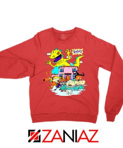 Rugrats Kids Run From Reptar Red Sweatshirt