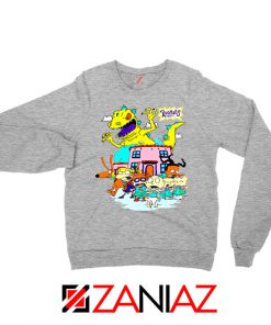 Rugrats Kids Run From Reptar Sport Grey Sweatshirt