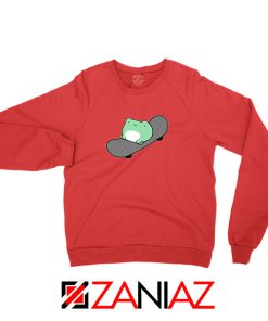 Skateboard Frog Brand Parody Red Sweatshirt