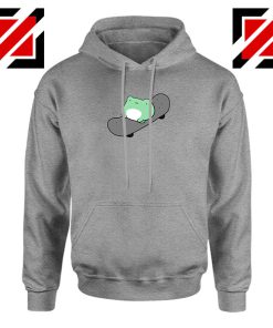 Skateboard Frog Brand Parody Sport Grey Hoodie