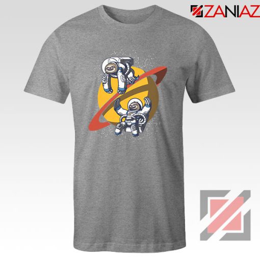 Sloth Lazy Astronauts Graphic Sport Grey Tee