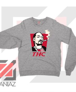 Snoop Dogg THC Smoke Graphic Sport Grey Sweatshirt