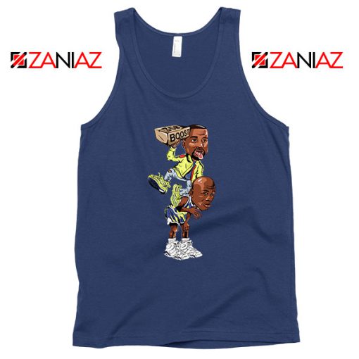 Yeezy Over Jumpman Cheap Graphic Navy Blue Tank Top