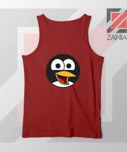 Angry Tux The Penguin Red Tank Top