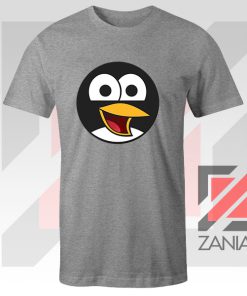 Angry Tux The Penguin Sport Grey Tshirt