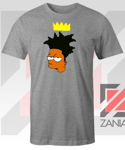 Bartsquiat Simpson 80s Artist Design Sport Grey Tee