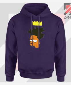 Bartsquiat Simpson 80s Artist Navy Blue Hoodie