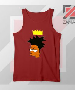 Bartsquiat Simpson 80s Artist New Red Tank Top