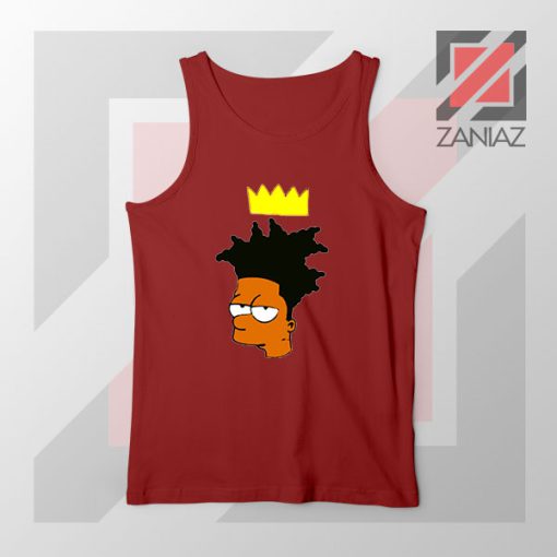 Bartsquiat Simpson 80s Artist New Red Tank Top