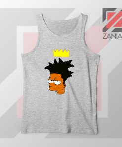 Bartsquiat Simpson 80s Artist New Sport Grey Tank Top