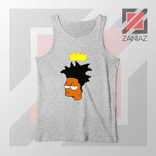 Bartsquiat Simpson 80s Artist New Sport Grey Tank Top