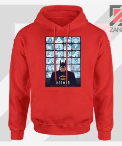 Batman Eyes On Gotham Red Hoodie