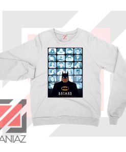 Batman Eyes On Gotham White Sweatshirt