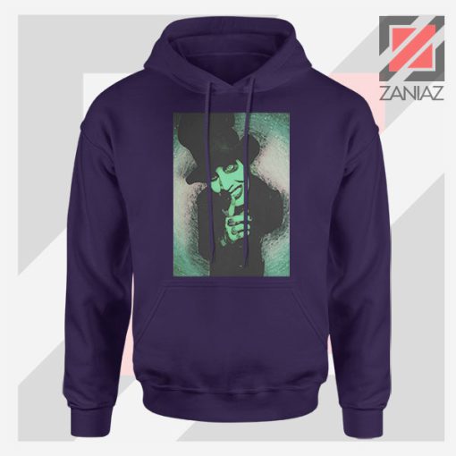 Best Marilyn Manson Graphic Navy Blue Hoodie