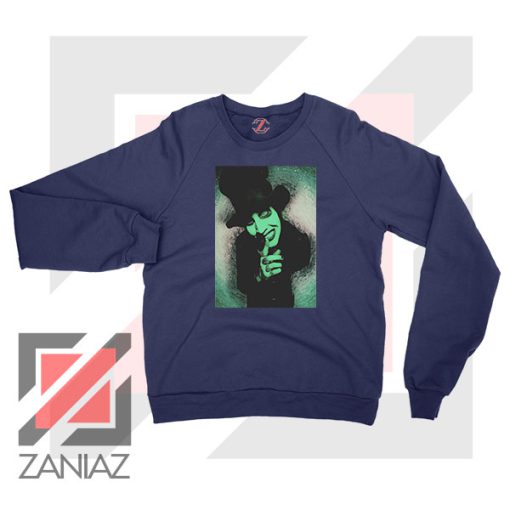 Best Marilyn Manson Graphic Navy Blue Sweatshirt