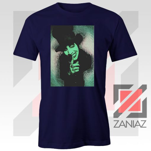 Best Marilyn Manson Graphic Navy Blue Tshirt