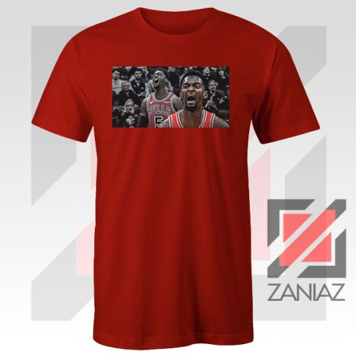 Bobby Portis Bull 5 Design Red Tee