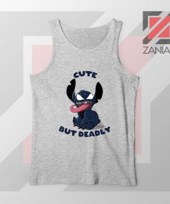 Cute Stitch Venom Deadly Best Grey Tank Top