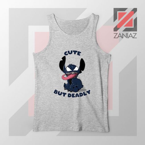 Cute Stitch Venom Deadly Best Grey Tank Top