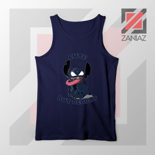 Cute Stitch Venom Deadly Best Navy Blue Tank Top