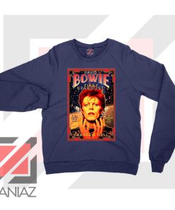 David Bowie Carnegie Halls Navy Blue Sweatshirt