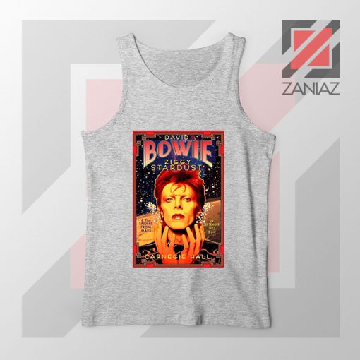 David Bowie Carnegie Halls Sport Grey Tank Top