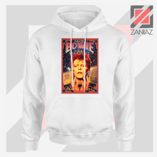 David Bowie Carnegie Halls White Hoodie