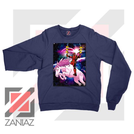 Deadpool X Men Taco Unicorn Navy Blue Sweatshirt