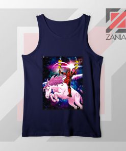 Deadpool X Men Taco Unicorn Navy Blue Tank Top