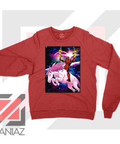 Deadpool X Men Taco Unicorn Red Sweatshirt