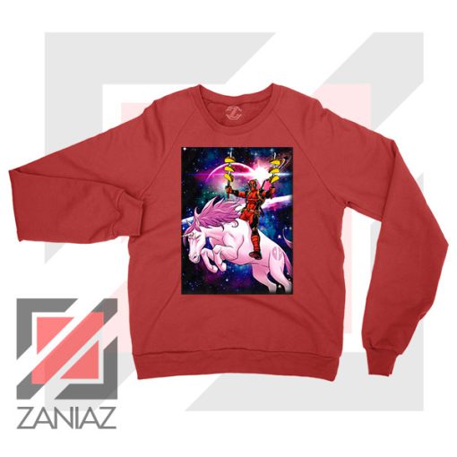 Deadpool X Men Taco Unicorn Red Sweatshirt