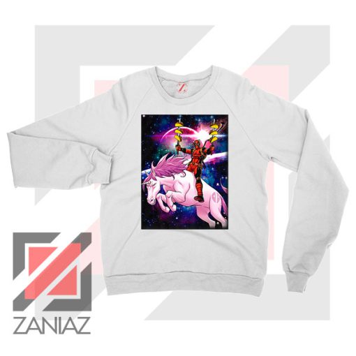 Deadpool X Men Taco Unicorn White Sweatshirt