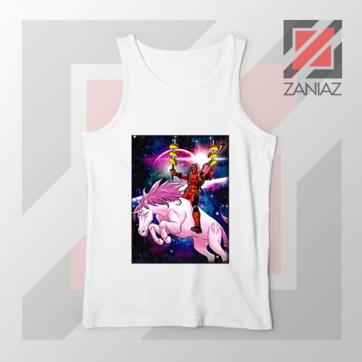 Deadpool X Men Taco Unicorn White Tank Top