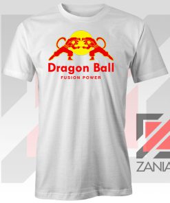 Dragon Ball Red Bull Logo Fusion Power White Tee