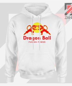 Dragon Ball Red Bull Logo Graphic White Hoodie