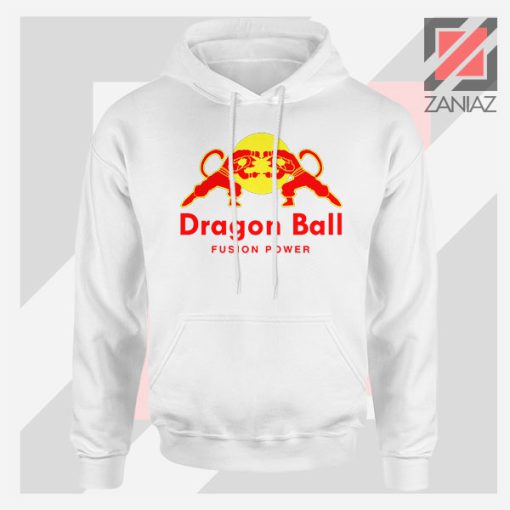 Dragon Ball Red Bull Logo Graphic White Hoodie