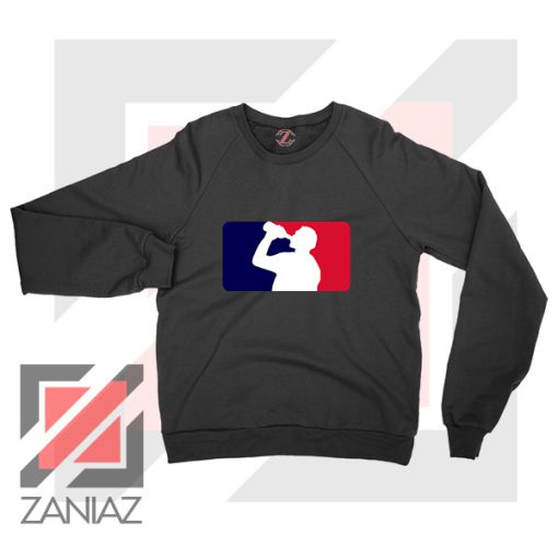 Drinking Beer League Parody Black Sweatshirt