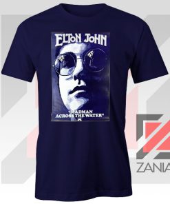 Elton John Poster Singer Navy Blue Tshirt