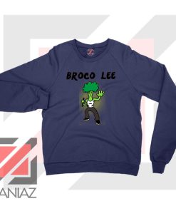 Funny Broco Lee Navy Blue Sweatshirt