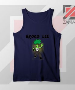 Funny Broco Lee Navy Blue Tank Top