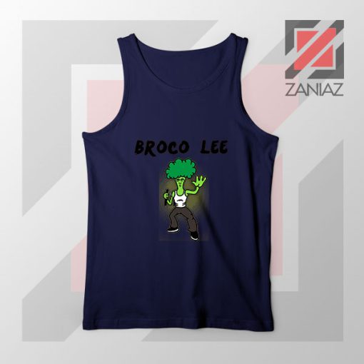 Funny Broco Lee Navy Blue Tank Top