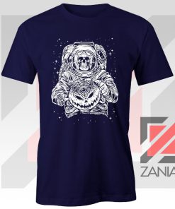 Halloween Graphic NASA Horror Navy Blue Tshirt