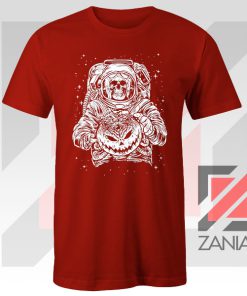 Halloween Graphic NASA Horror Red Tshirt