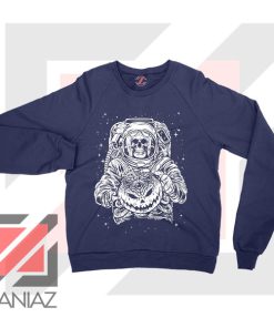 Halloween Graphic NASA Navy Blue Sweatshirt