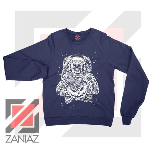 Halloween Graphic NASA Navy Blue Sweatshirt