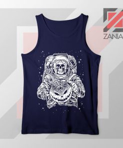 Halloween Graphic NASA Navy Blue Tank Top