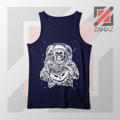 Halloween Graphic NASA Navy Blue Tank Top