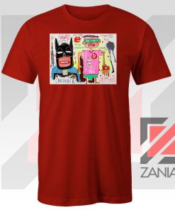 Jean Michel Basquiat Warner Bros Art Red Tshirt