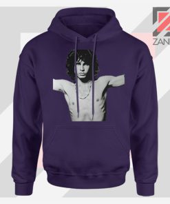 Jim Morrison Musician Graphic Navy Blue Hoodie