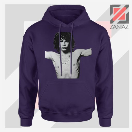 Jim Morrison Musician Graphic Navy Blue Hoodie